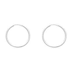 Boucles d'oreilles Femme Créoles OR 750/1000 Blanc