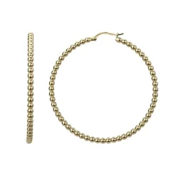 Boucles d'oreilles Femme Créoles PHEBUS acier doré