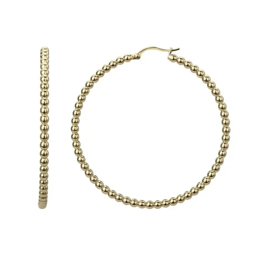 Boucles d'oreilles Femme Créoles PHEBUS acier doré