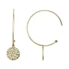 Boucles d'oreilles Femme Créoles PHEBUS acier doré