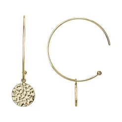 Boucles d'oreilles Femme Créoles PHEBUS acier doré