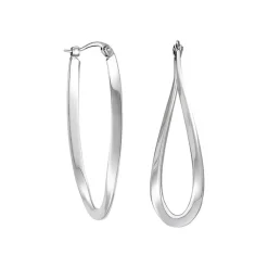 Boucles d'oreilles Femme Créoles PHEBUS acier argenté