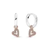 Boucles d'Oreilles Femme Créoles Pandora Moments Esquisse de Cœur Scintillantes 280090C01
