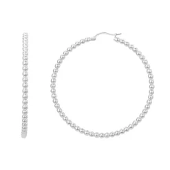 Boucles d'oreilles Femme Créoles PHEBUS acier argenté