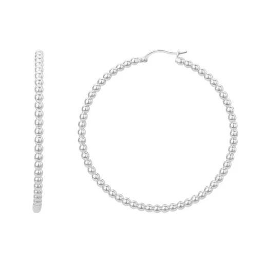 Boucles d'oreilles Femme Créoles PHEBUS acier argenté
