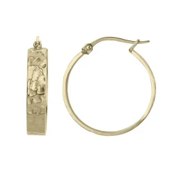 Boucles d'oreilles Femme Créoles PHEBUS acier doré