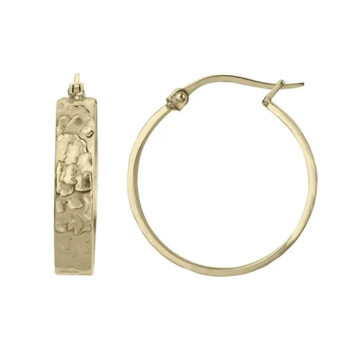 Boucles d'oreilles Femme Créoles PHEBUS acier doré