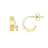 Boucles d'oreilles femme créoles PLAQUE OR et oxydes