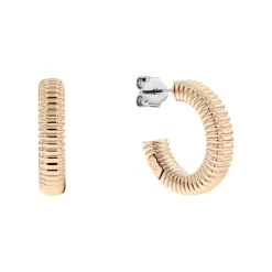Boucles d'oreilles femme créoles CALVIN KLEIN PLAYFUL REPETITION acier doré rose