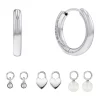 Boucles d'oreilles femme créoles CALVIN KLEIN HUGGIE acier argenté