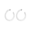 Boucles d'Oreilles femme créoles LINES AGATHA ARGENT 925/1000