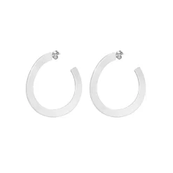 Boucles d'Oreilles femme créoles LINES AGATHA ARGENT 925/1000