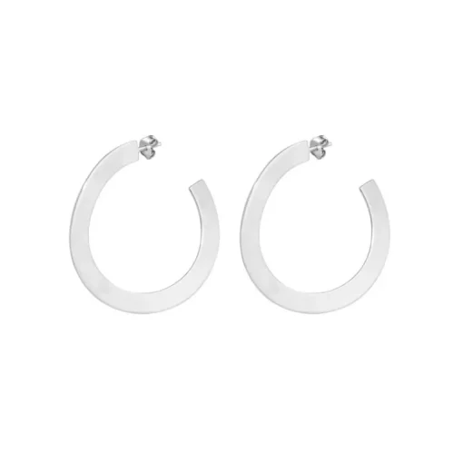 Boucles d'Oreilles femme créoles LINES AGATHA ARGENT 925/1000