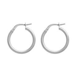 Boucles d'Oreilles Femme Créoles OR 375/1000 Blanc