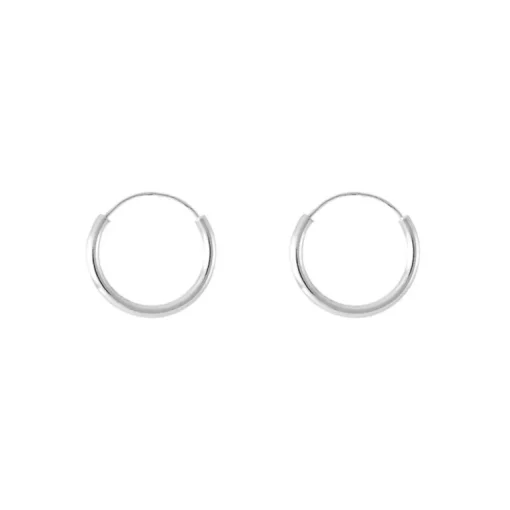 Boucles d'Oreilles Femme Créoles OR 375/1000 Blanc