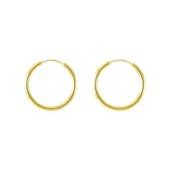 Boucles d'Oreilles Femme Créoles OR 375/1000 Jaune
