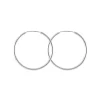 Boucles d'Oreilles Femme Créoles OR 375/1000 Blanc