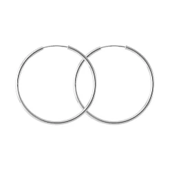 Boucles d'Oreilles Femme Créoles OR 375/1000 Blanc