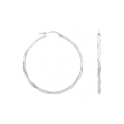 Boucles d'oreilles Femme Créoles Phebus Acier Argenté