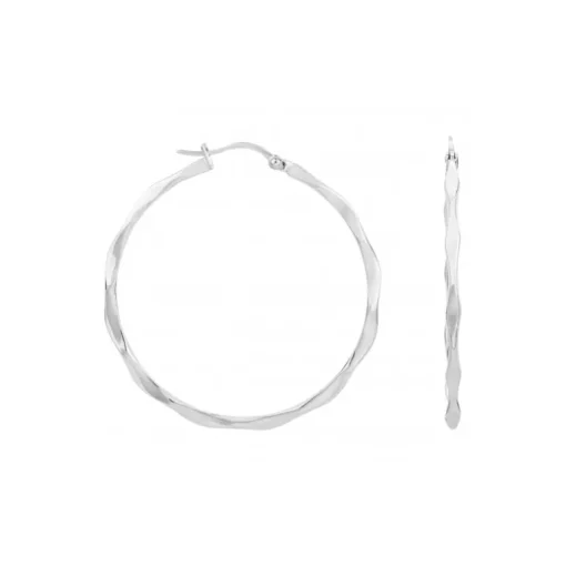 Boucles d'oreilles Femme Créoles Phebus Acier Argenté