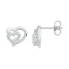 Boucles d'Oreilles Femme Coeurs ARGENT 925/1000 et Oxydes