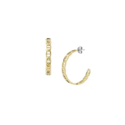Boucles d'Oreilles Femme Créoles FOSSIL Heritage D-Link Acier Doré JF04781710
