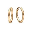 Boucles d'Oreilles Femme Créoles à Charms Pandora Moments dorées à l'or 585/1000e 262728C00