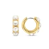 Boucles d'Oreilles Femme Créoles TI SENTO Argent 925/1000 Plaqué Or et Perles 7962YP