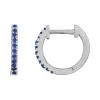 Boucles d'Oreilles Femme Créoles EDORA ARGENT 925/1000 et Spinelles Bleues EDO70400649