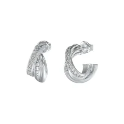 Boucles d'Oreilles Femme Créoles Perfect Guess Bijoux Acier Argenté et Strass JUBE04066JWRH