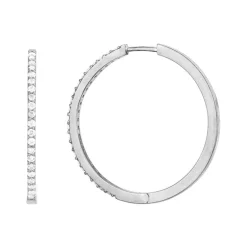 Boucles d'Oreilles Femme Créoles EDORA ARGENT 925/1000 et Oxydes EDO70400617
