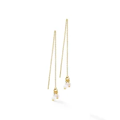 Boucles d'Oreilles Femme COEUR DE LION SMALL GUARDIAN BLANC Acier Doré