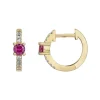 Boucles d'Oreilles Femme Créoles Muli couleurs EDORA PLAQUE OR et Oxydes EDO66400073