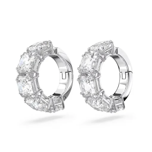 Boucles d'Oreilles Femme Clip SWAROVSKI MILLENIA Métal Rhodié Blanc