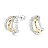 Boucles d'Oreilles Femme Créoles Femme SWAROVSKI HYPERBOLA Métal Bicolore et Cristaux 5689718