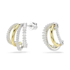Boucles d'Oreilles Femme Créoles Femme SWAROVSKI HYPERBOLA Métal Bicolore et Cristaux 5689718