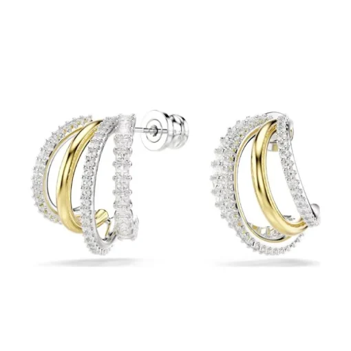 Boucles d'Oreilles Femme Créoles Femme SWAROVSKI HYPERBOLA Métal Bicolore et Cristaux 5689718