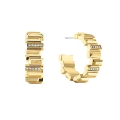 Boucles d'Oreilles Femme Créoles CALVIN KLEIN LUSTER Acier doré et Cristaux