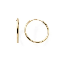 Boucles d'Oreilles Femme Créoles 12mm EDORA COLLECTION ESSENTIAL Or Jaune 750/1000