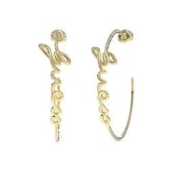 Boucles d'Oreilles Femme Créoles Guess Bijoux Acier Doré JUBE03312JWRH