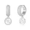 Boucles d’Oreilles Femme Créoles GUESS Acier Argenté et Cristaux JUBE03301JWRH