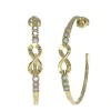 Boucles d'Oreilles Femme Créoles Guess Bijoux Acier Doré et Strass JUBE03269JWYG