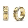 Boucles d'Oreilles Femme Créoles JUST Guess Bijoux Acier Doré et Strass JUBE03112JWYG