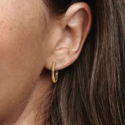 Boucles d'Oreilles Femme Créoles à Charms Pandora Moments dorées à l'or 585/1000e 262728C00