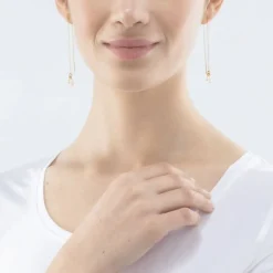 Boucles d'Oreilles Femme COEUR DE LION SMALL GUARDIAN BLANC Acier Doré