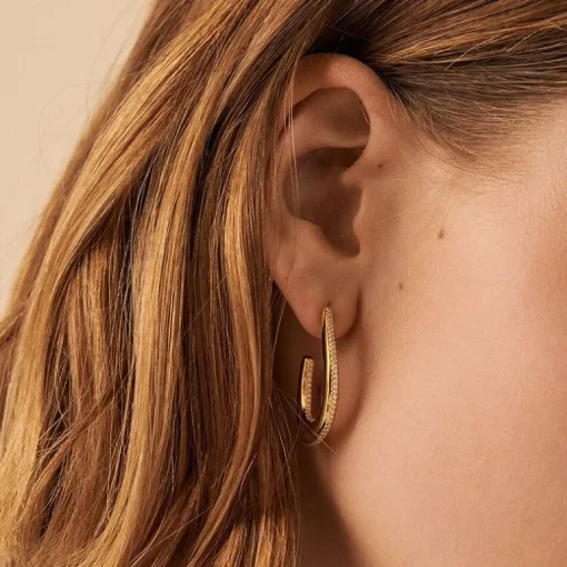 Boucles d'Oreilles Femme Créoles AGATHA ARGENT 925/1000 Doré 02390802-137-TU
