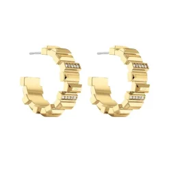 Boucles d'Oreilles Femme Créoles CALVIN KLEIN LUSTER Acier doré et Cristaux