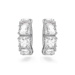 Boucles d'Oreilles Femme Clip SWAROVSKI MILLENIA Métal Rhodié Blanc