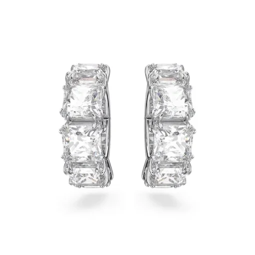 Boucles d'Oreilles Femme Clip SWAROVSKI MILLENIA Métal Rhodié Blanc