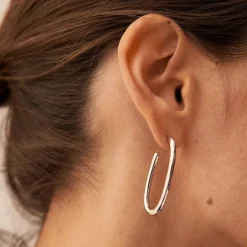 Boucles d'Oreilles Femme Créoles AGATHA Chain Argenté 02350943-064-TU